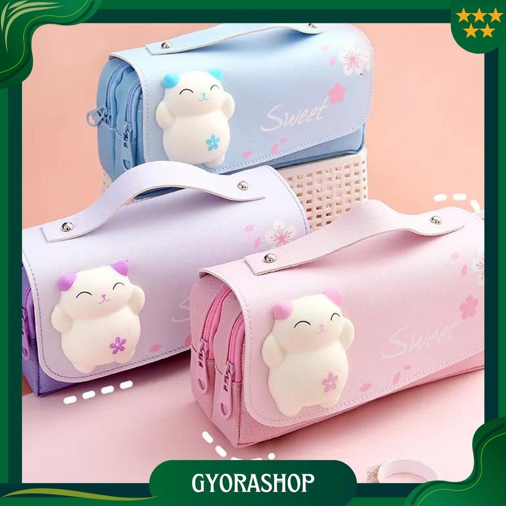 

Kartun Tas Pensil Dekompresi/Kotak Alat Tulis 3D Kapasitas Besar Sekolah Dasar Tas Pensil Multifungsi Dekompresi/Super Cute Girl Heart 3D Ori