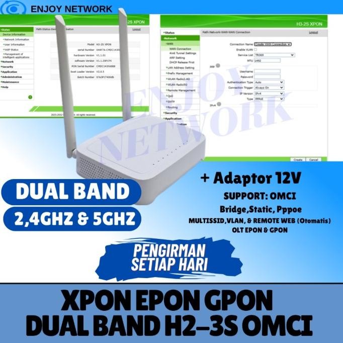 Xpon Dual Band Epon-Gpon H3-2S Omci Co