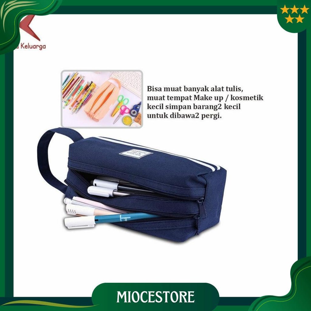 

Satu Keluarga Tempat Alat Tulis Perlengkapan Sekolah 2 Sisi A80 Kotak Pensil Tempat Bolpen Dompet Pensil Stationery / Make Up PouchKosmetikTravel Promo Puncak