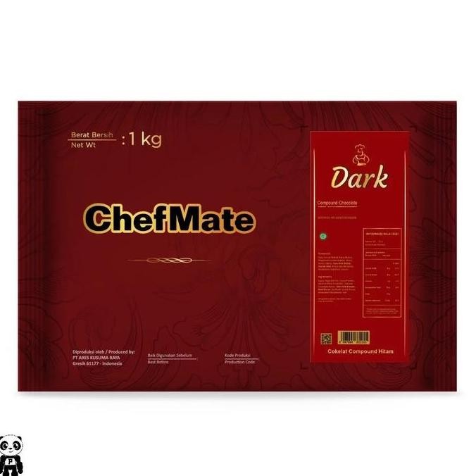 

Grosir Chefmate Dark Chocolate Compound 1Kg Coklat Compound Hitam Dcc