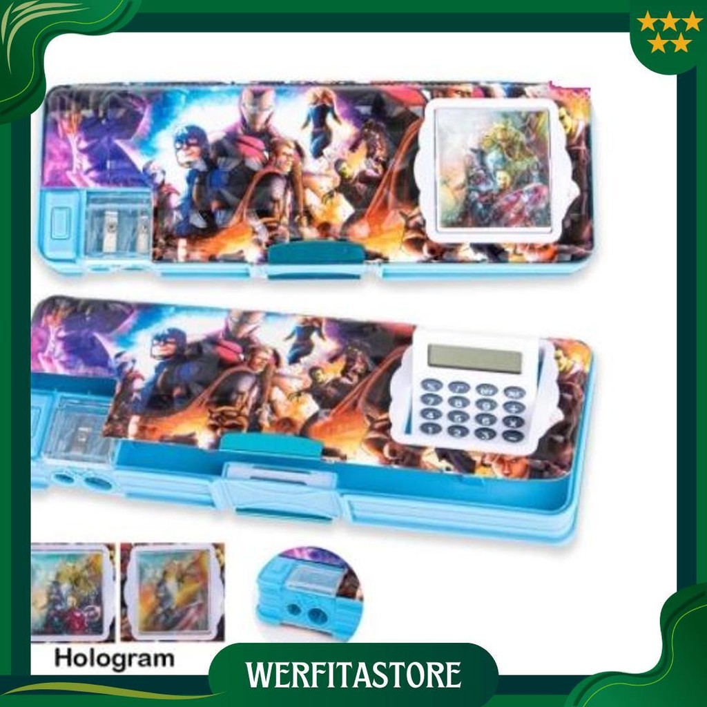 

Tempat Pensil Magnet Kalkulator + Serutan - Kotak Pensil Anak - Pencil Case Karakter Murah Promo