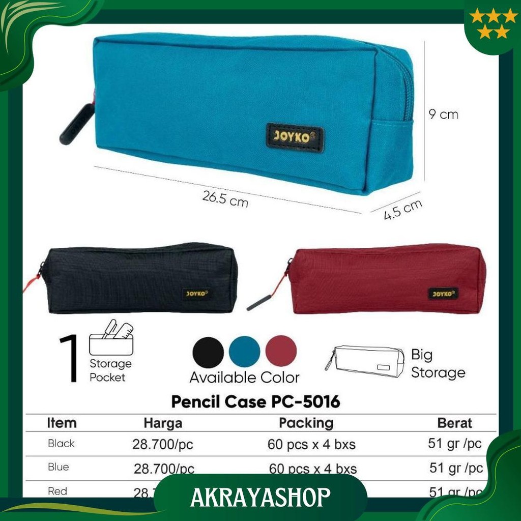 

Pencil Case Kotak Tempat Pensil Joyko Pc-5016 Promo Puncak