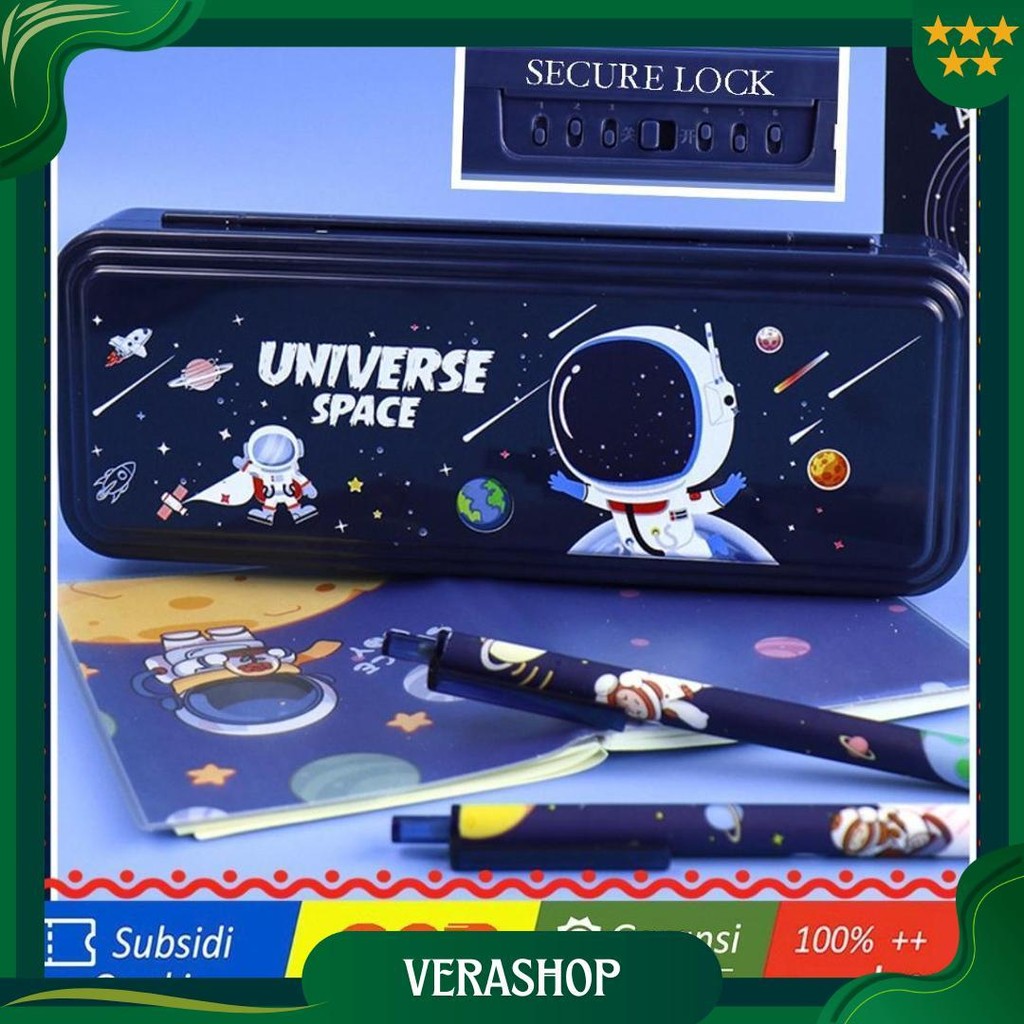 

Txs25 Pen Pencil Case Kotak Tempat Pensil Plastik Secure Lock Pen Case Color Ktm Best Seller