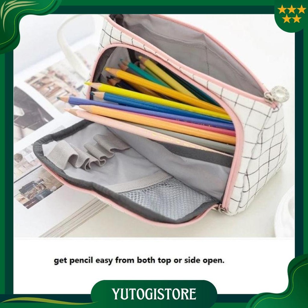 

Tempat Pensil Large Capacity Pouch Stationery Motif Kotak Promo Puncak