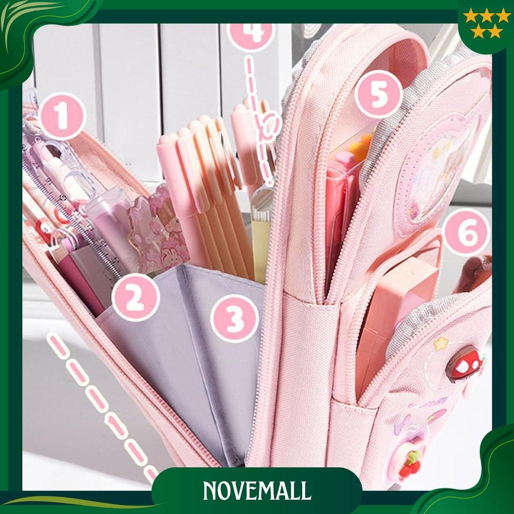 

Morebi Tempat Pensil Kotak 3D Anak Perempuan Lucu Besar/ Kotak Pensil Anak Sekolah 6 Ruang/ Tempat Pensil Kapasitas Besar Stroberi/ Kotak Pensil Anak Sekolah Promo 4.4
