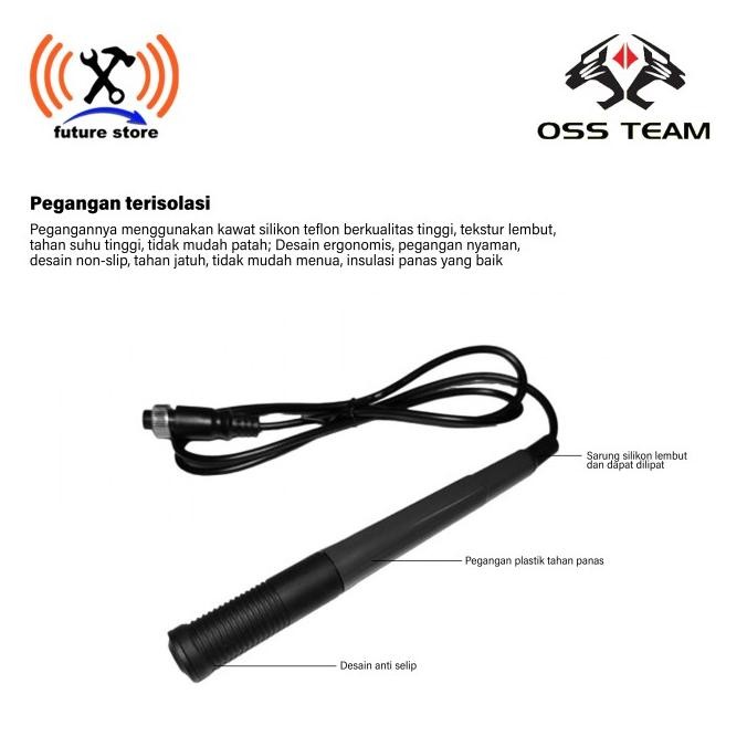 Murah Oss Team T12-X Solder Handle Gagang Solder Station Pemanas Patri Pegangan Solder (Tanpa Mata S
