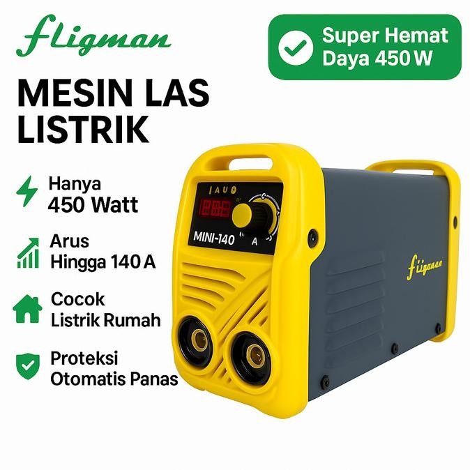 Murah Fligman Mesin Las Listrik Igbt 140 Mini Trafo Las Mma 450 Watt Terbaru