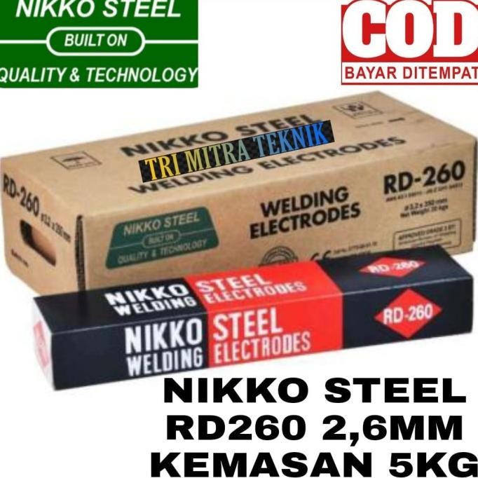 Grosir Kawat Las Nikko Steel Rd260 2.6Mm (5Kg) / Rd260 2.6 Mm Steel - 5Kg