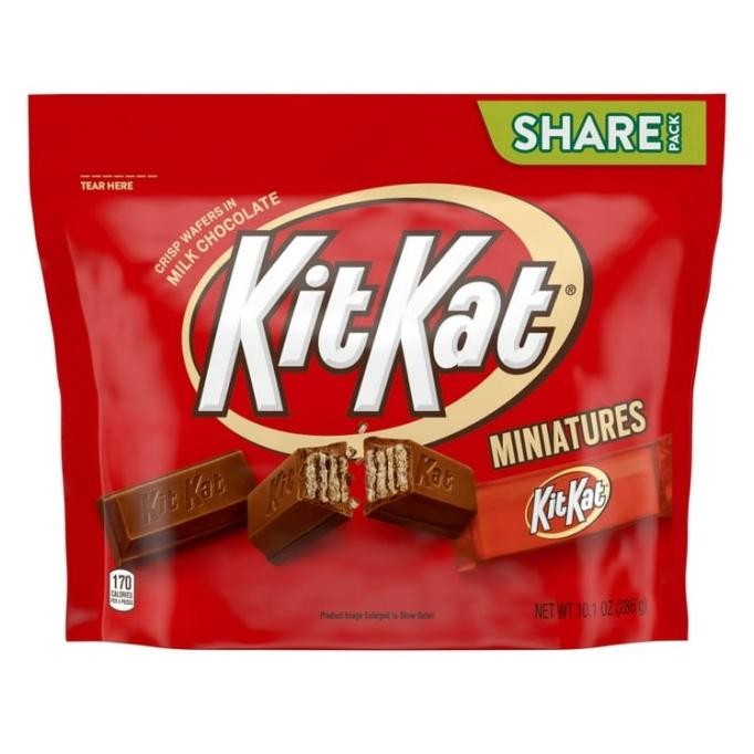 

Kit Kat Miniatures Milk Chocolate Wafer Candy, Share Pack - 10.1 oz