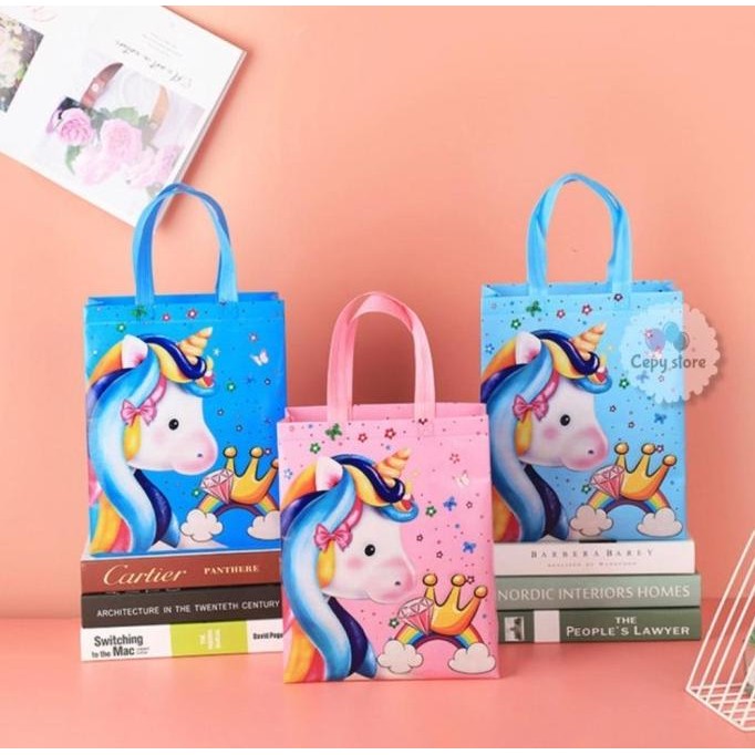 [Good] Tas Souvenir Ulang Tahun Anak / Goodie Bag / Tas Ulang Tahun Unicorn-M
