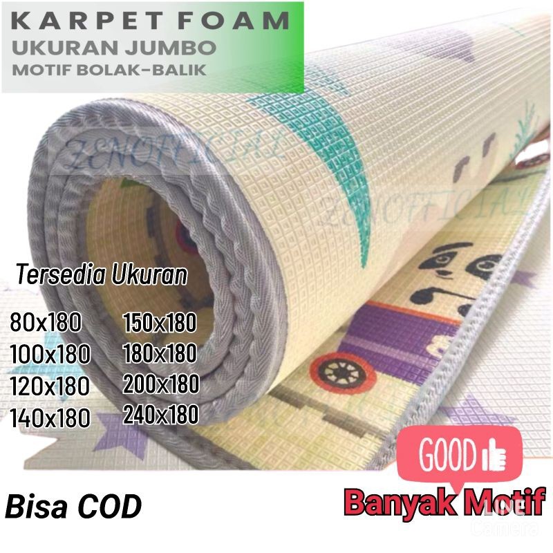 Berkualitas Karpet Lantai / Karpet Foam Motif Bolak Balik /Karpet Pe Foam Jumbo Motif Bolak Balik