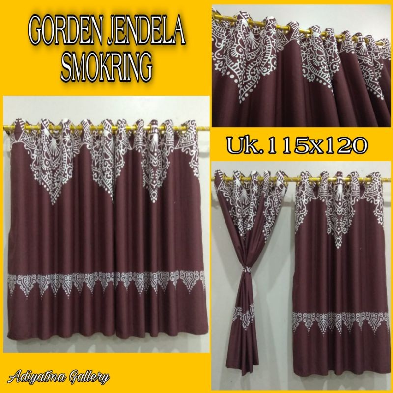Unik Vl.Gorden Jendela Ring Smokring Pendek/ Horden Jendela Kamar Tamu Minimalis Pendek Kamar Gorden