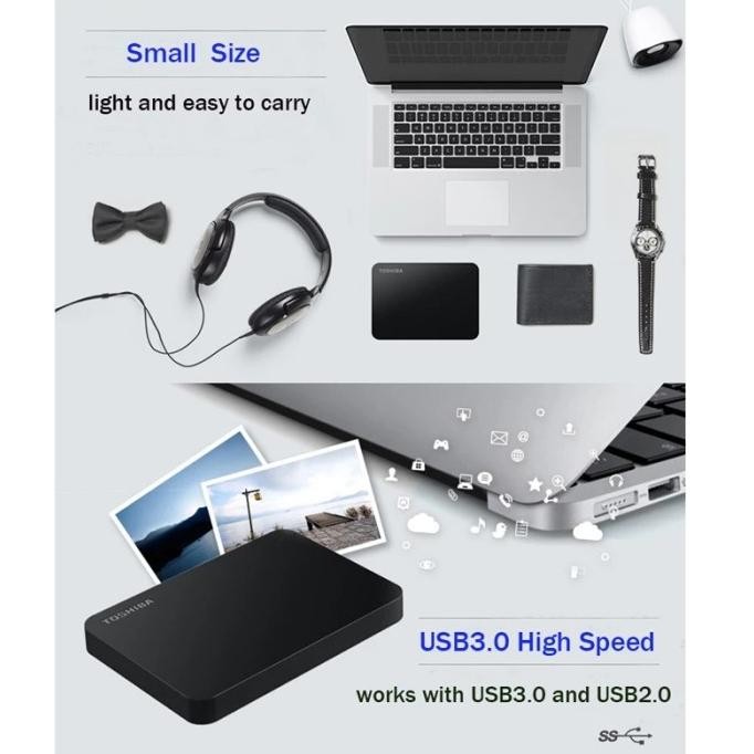 WIL_OLSHOPP TOSHIBA CANVIO BASIC 4TB/2TB/1TB HD HARDISK EKSTERNAL / SSD EXTERNAL USB 3.0 PORTABLE HA
