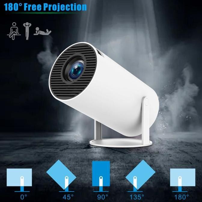 HY300 20000 Lumens 4K Smart Projector Android 12 Ultra HD Wifi 6.0 bluetooth 5.0 Proyektor TV Suppor