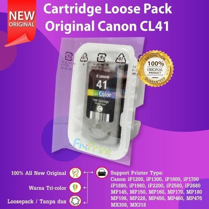 Cartridge Original Canon Cl41 Cl 41 Tinta Printer Ip1980 Ip1880 Mp145 Co