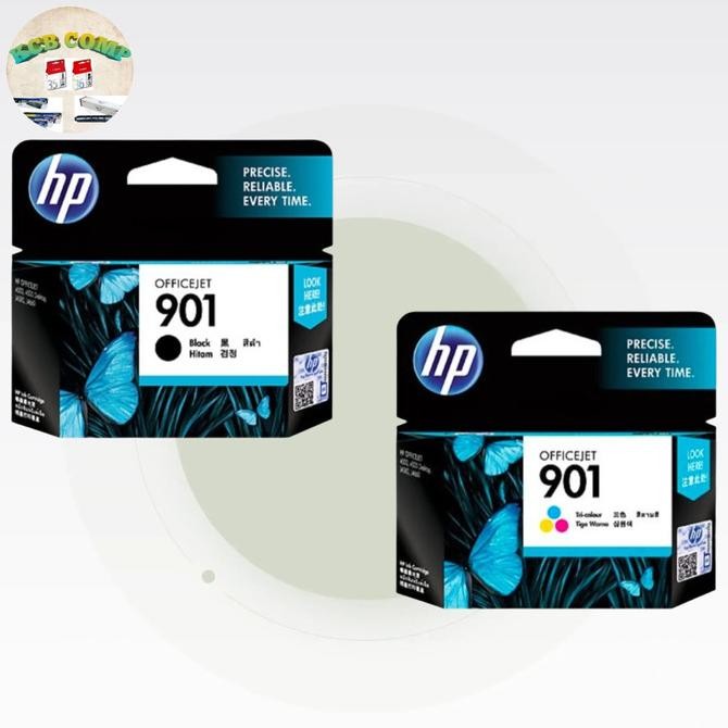 Paket Tinta Hp 901 Bk+ 901 C. Hp Officejet, 4500, 4500 Desktop, J4580, Co