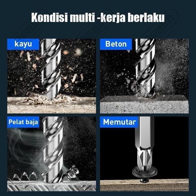 Sale Reaim 399V Bor Listrik 2In1 Bor Baterai Cas Bor Portable Baterai Impact Bor Listrik Set
