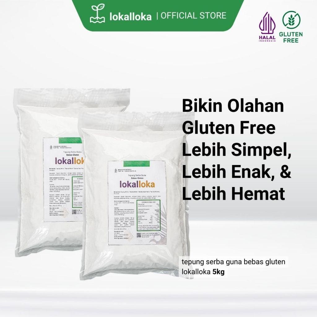

Tepung Serba Guna Bebas Gluten Lokalloka 5Kg Pengganti Terigu New Best Quality Asli 100% Original
