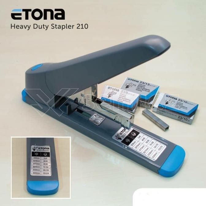 

STAPLER ETONA 210 HEAVY DUTY/ STAPLER BESAR 200 LBR + BONUS ISI 2 ORIGINAL DAN TERPERCAYA
