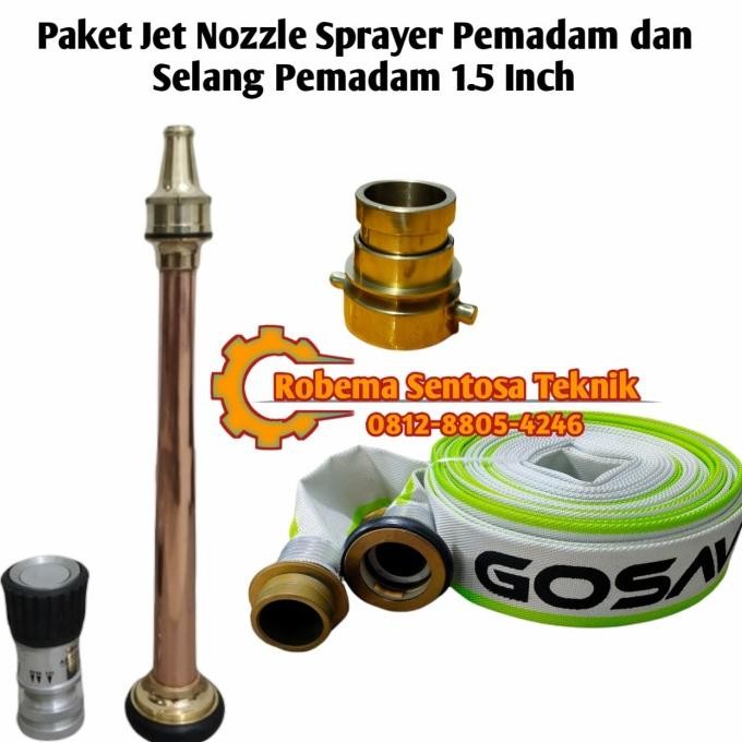Miliki Nozzle Jet Fire Sprayer Pemadam Dan Selang Pemadam Kebakaran 1.5 Inch