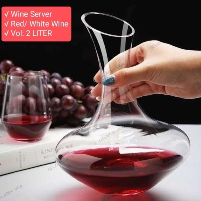 RED WINE DECANTER 2L/ Gelas Red Wine Decanter/ Carafe Decanter Red Wine MKS