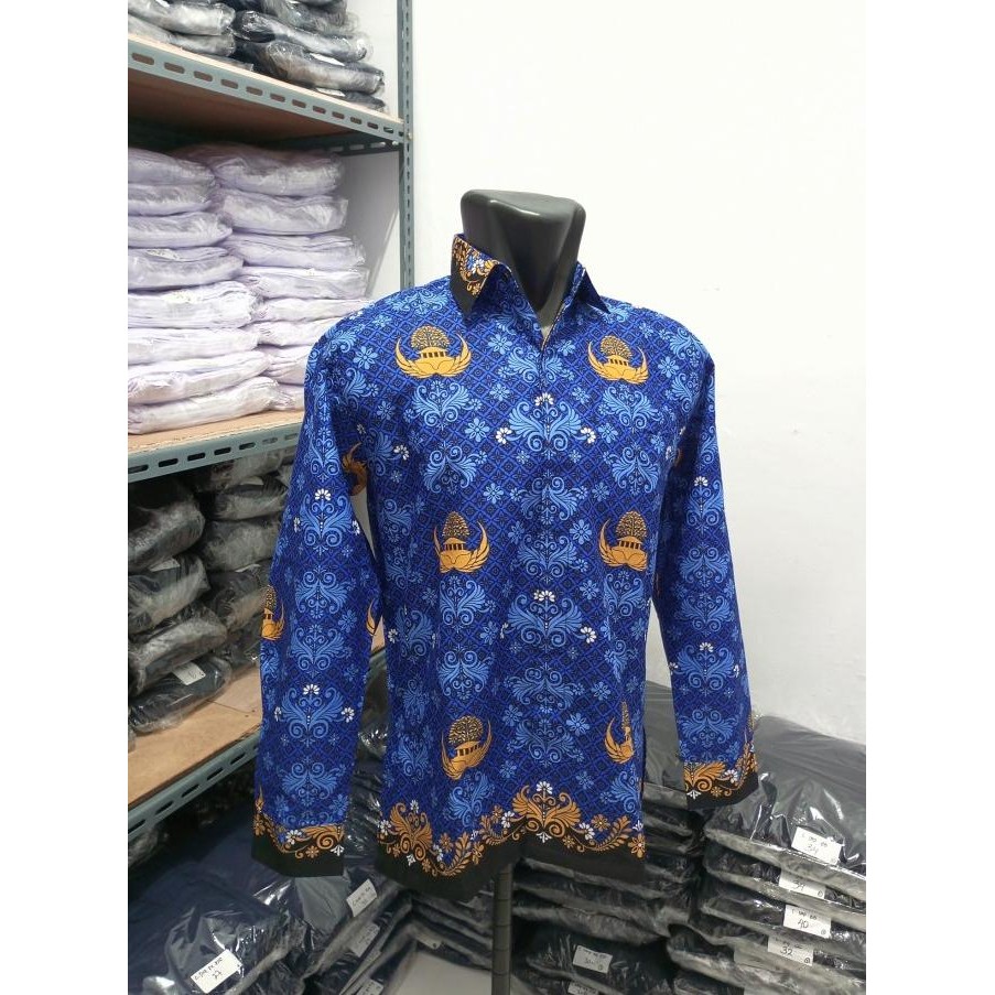 Baju Batik Korpri PNS Pria Berlapis Furing Bahan Katun
