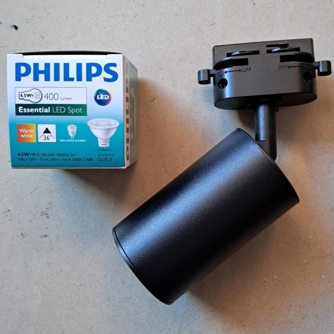 Grosir New 4 Lampu Philips Set Rel Track Led Philips 4.5W Rel 1M