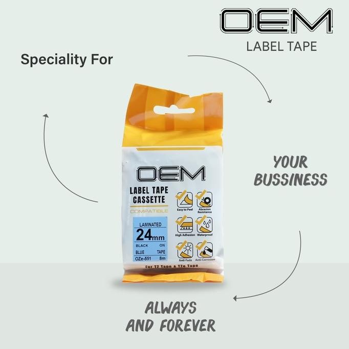 

Oem Oze Label Tape 24Mm X 8M For Use On Ptouch Co