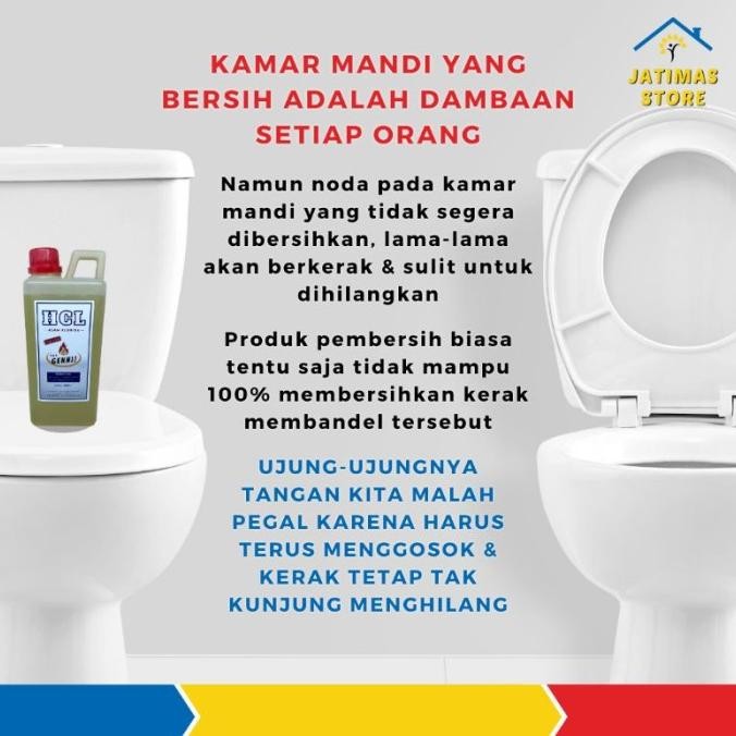 [Good] PEMBERSIH KERAK KERAMIK, CAP GENNI 1 LITER, Pembersih Kerak 5X Lebih Kuat Untuk Kamar Mandi, 