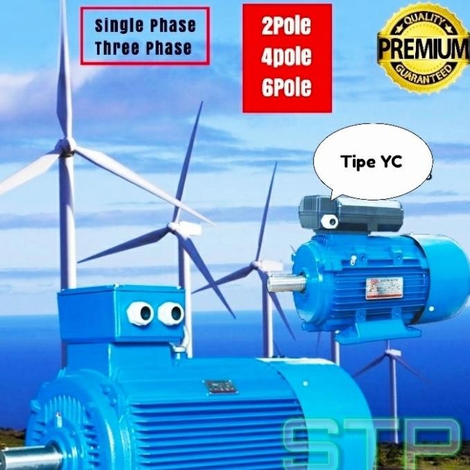 Elektro Motor Atau Dinamo Listrik 5,5Hp 4Pole 3Phase Adk New Stok