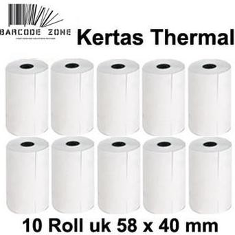 

Kertas Struk Thermal Paper / POS Mobile Printer - EDC VSC 58x40mm -13 Tinta murah