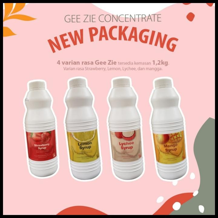 

Geezie Syrup 1,2Kg Gee Zie / Sirup Konsentrat Concentrate All Varian Original Best Seller