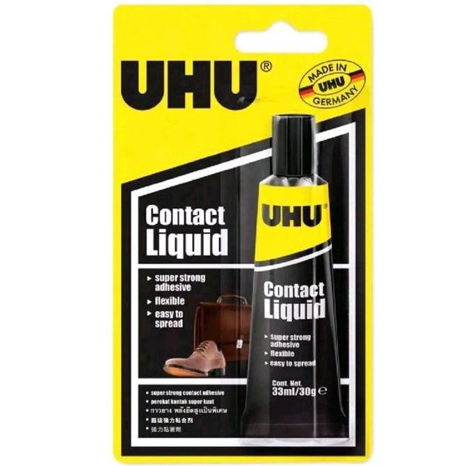 

UHU Household Contact Liquid 33 ml Blister / Lem Sepatu / Lem Tas / Lem Kulit / Lem Karet murah