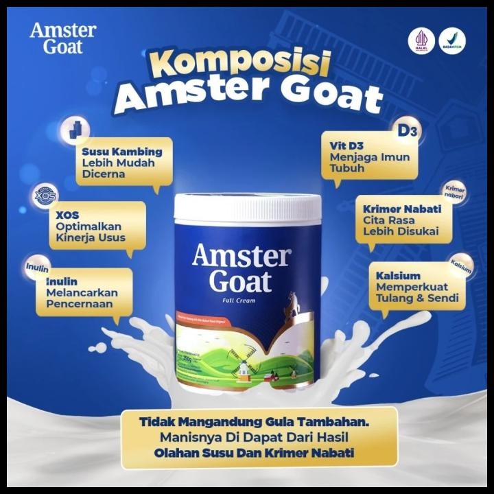 

Amster Goat - Susu Kambing Amstergoat Solusi Mengatasi Sembelit 250Gr Original Best Seller