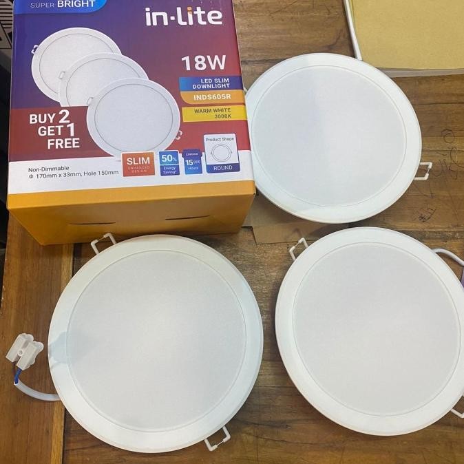 Grosir Inlite Lampu Downlight Plafon Led 18Watt Multipack Led Downlight Inbow Inlite Inds605R 18 Wat