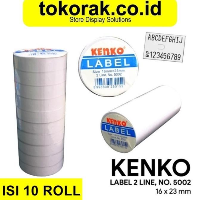 

KENKO STICKER LABEL HARGA 2 BARIS LINE ISI REFILL PRICE LABEL MX6600A murah