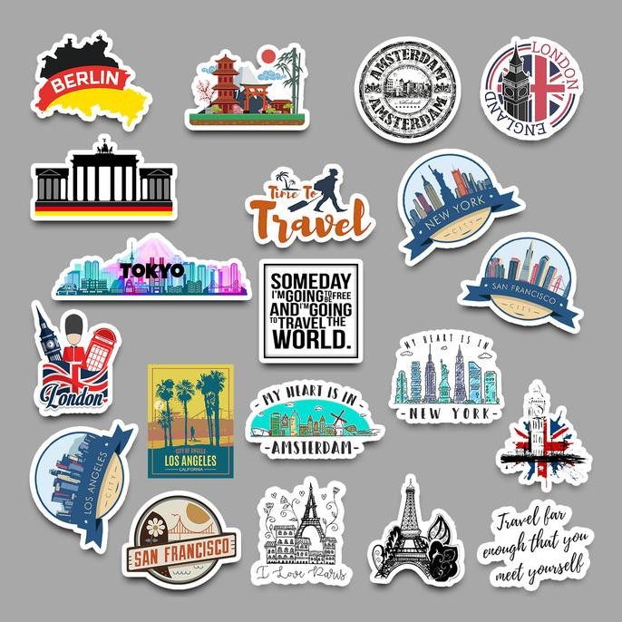 

STICKER PACK TUMBLR - TRAVELING [20 PCS] murah