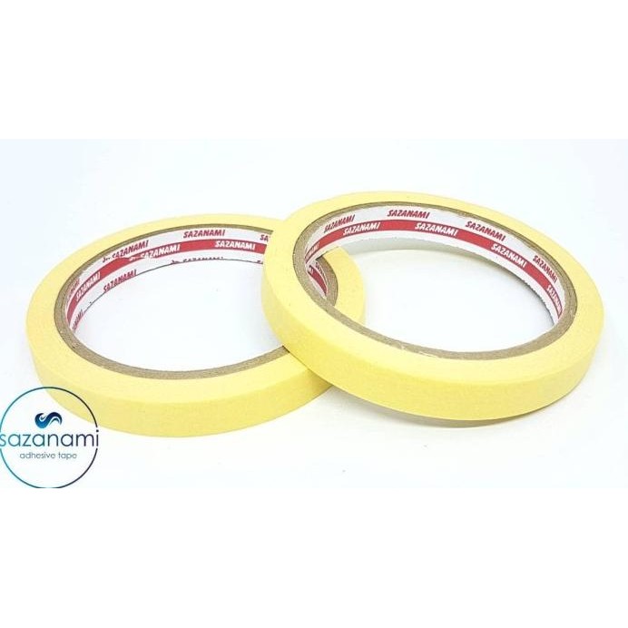 

Lakban Kertas Masking Tape 1/2" Inch 12mm x 21m Sazanami isolasi murah