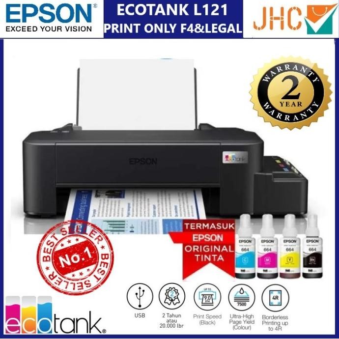 TERBARU - Epson L121 Print Only Ink Tank Printer Pengganti L120