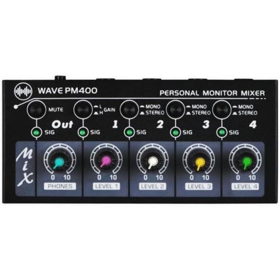 Mixer Wave Personal Monitor Mixer 4-Channel Pm400 / Pm 400 / Pm-400 Co