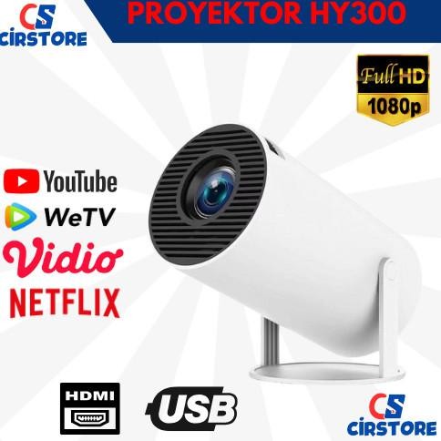 Smart Proyektor Android 11.0 4K Uhd Wifi6 Bluetooth 5.0 1Gb+8Gb /Projector Android Hy300 / Hy300 Pro