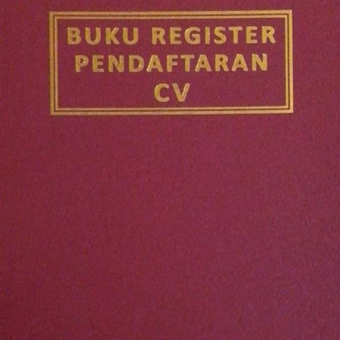 

Buku Register pendaftaran CV