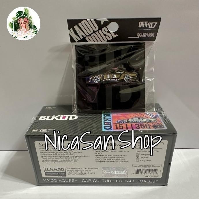 Promo Mini Gt Nissan Skyline R34 V2 Aero Police Gold Blkltd Kaido House Exclusive Subscribe Black Li