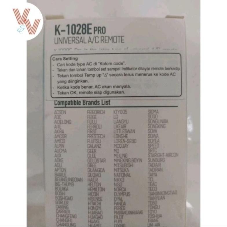 Cars remote AC multi/universal K-1028E PRO