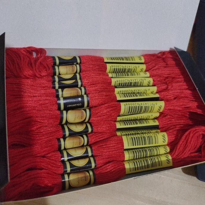 [Good] Benang Sulam / Kristik CXC Import (kode DMC) | Seri Warna RED