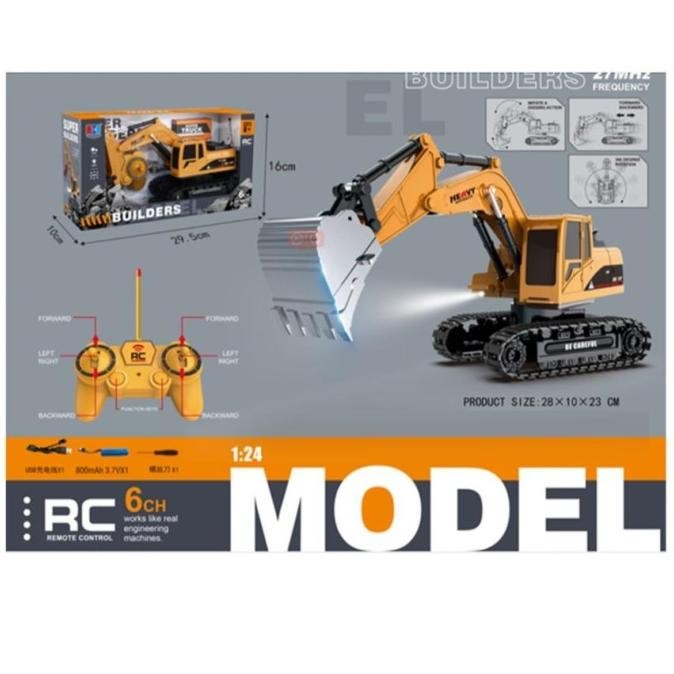 Grosir Mainan Anak Rc Super Builders Excavator 689-903 Mainan Truck Remote Control Truck Rc Excavato