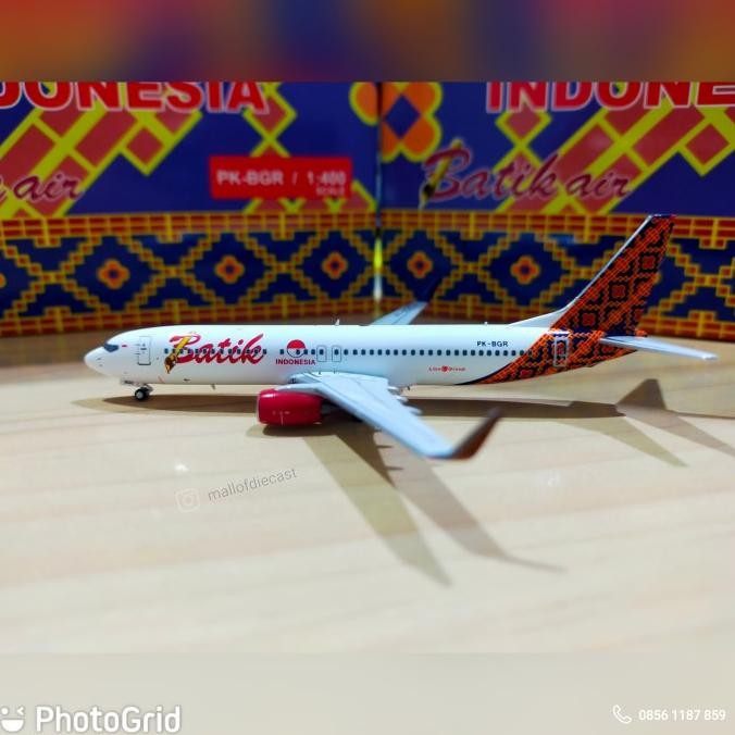 Murah Batik Air Boeing 737-800 Pk-Bgr Panda Model 1:400