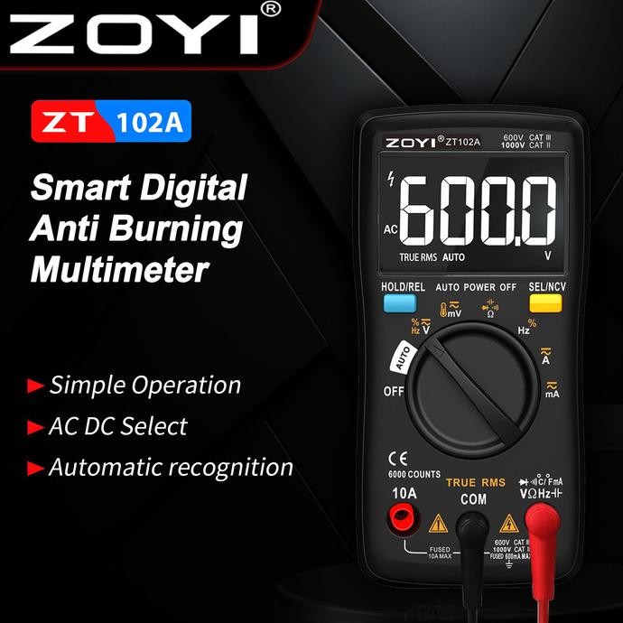 ZOYI ZT-102A Upgrade Auto Multimeter Digital Avometer Multitester Ori