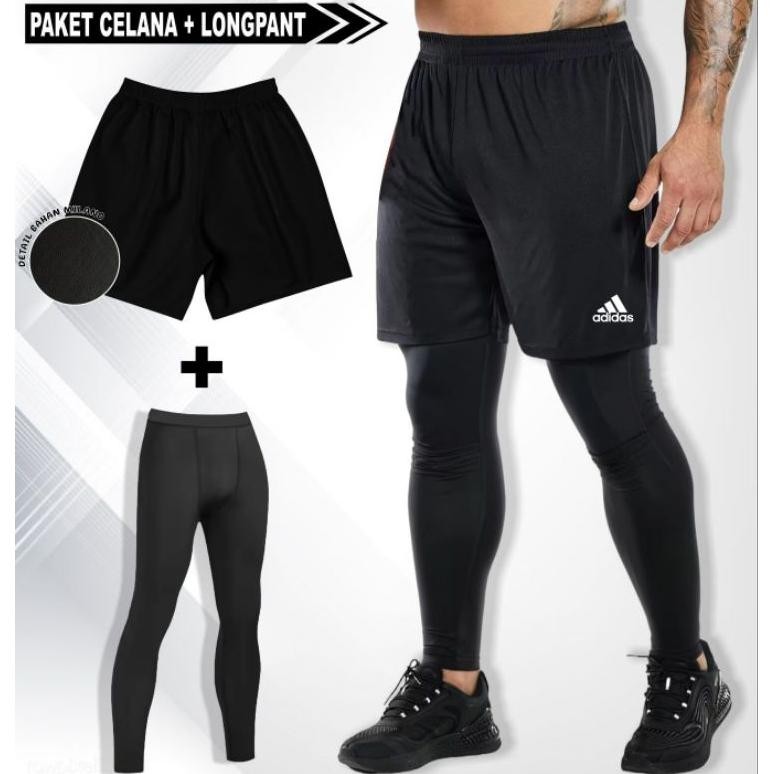 Celana Pendek Polos Pria Short Pants Men Sport Celana Olahraga Santai Polos Paket Dalaman Olahraga L