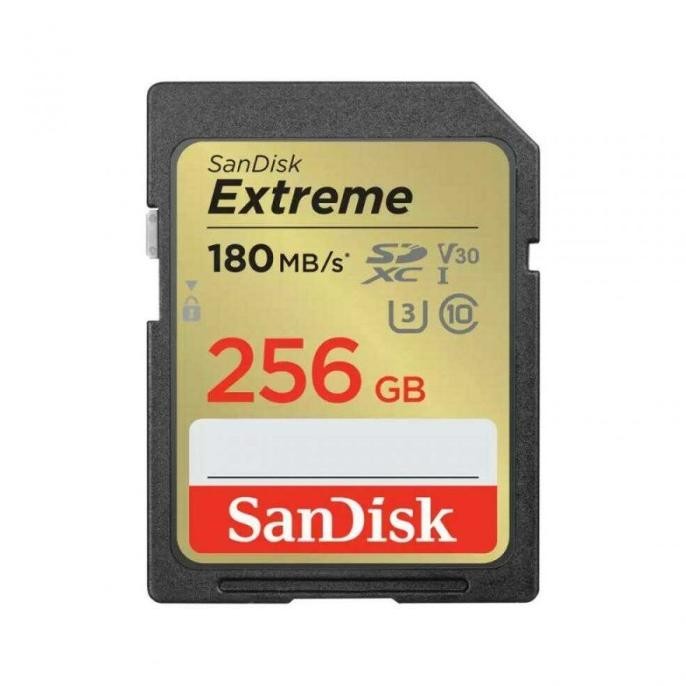 SANDISK SD CARD EXTREME 256GB 180MB/S - SDCARD EXTREME 256GB 180 MBPS 2004T
